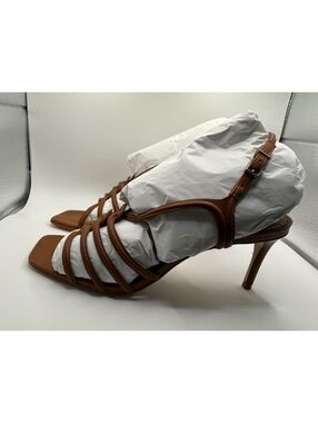 Schutz Women’s 8.5 Octavia Mid Brown Gladiator Heel